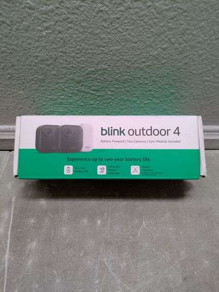 BLINK OUTDOOR 4 Batter Powered 2-Pack, Sync Module Included | Open Box