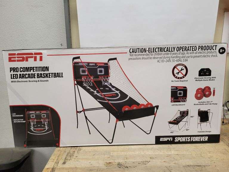ESPN Pro Competition LED Arcade Basketball, 45x81x80