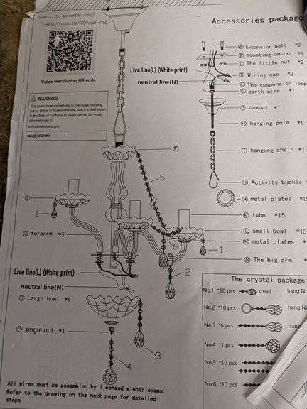 Light Chandelier Fixture | Open Box