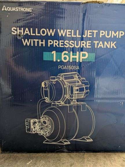 AQUASTRONG Swallow Well Jet Pump With Pressure Tank | Open Box | (See Condition Notes)
