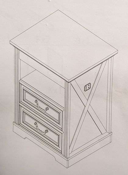 DYSTLER Night Stand w/ Hidden Gun Drawer, Black, 15.7x19.7x23.6" | Open Box | (See Condition Notes)