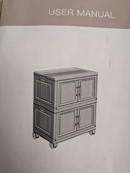 2 Tier Storage Bin With Wheels | Open Box | (See Condition Notes)