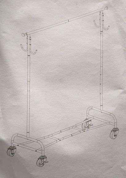 Open Box Projects Heavy Duty Clothes Rack, Silver, 15x43x63