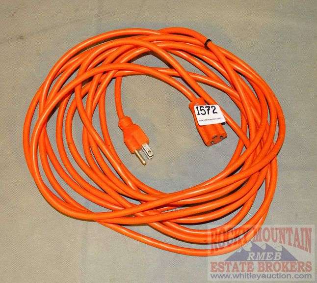 Orange heavy duty extension cord.