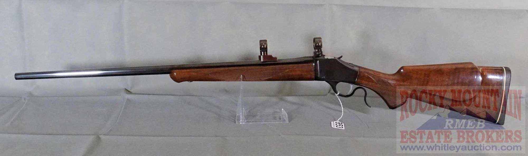 Browning B-78 single shot 25-06 rifle w/ scope rings. Read