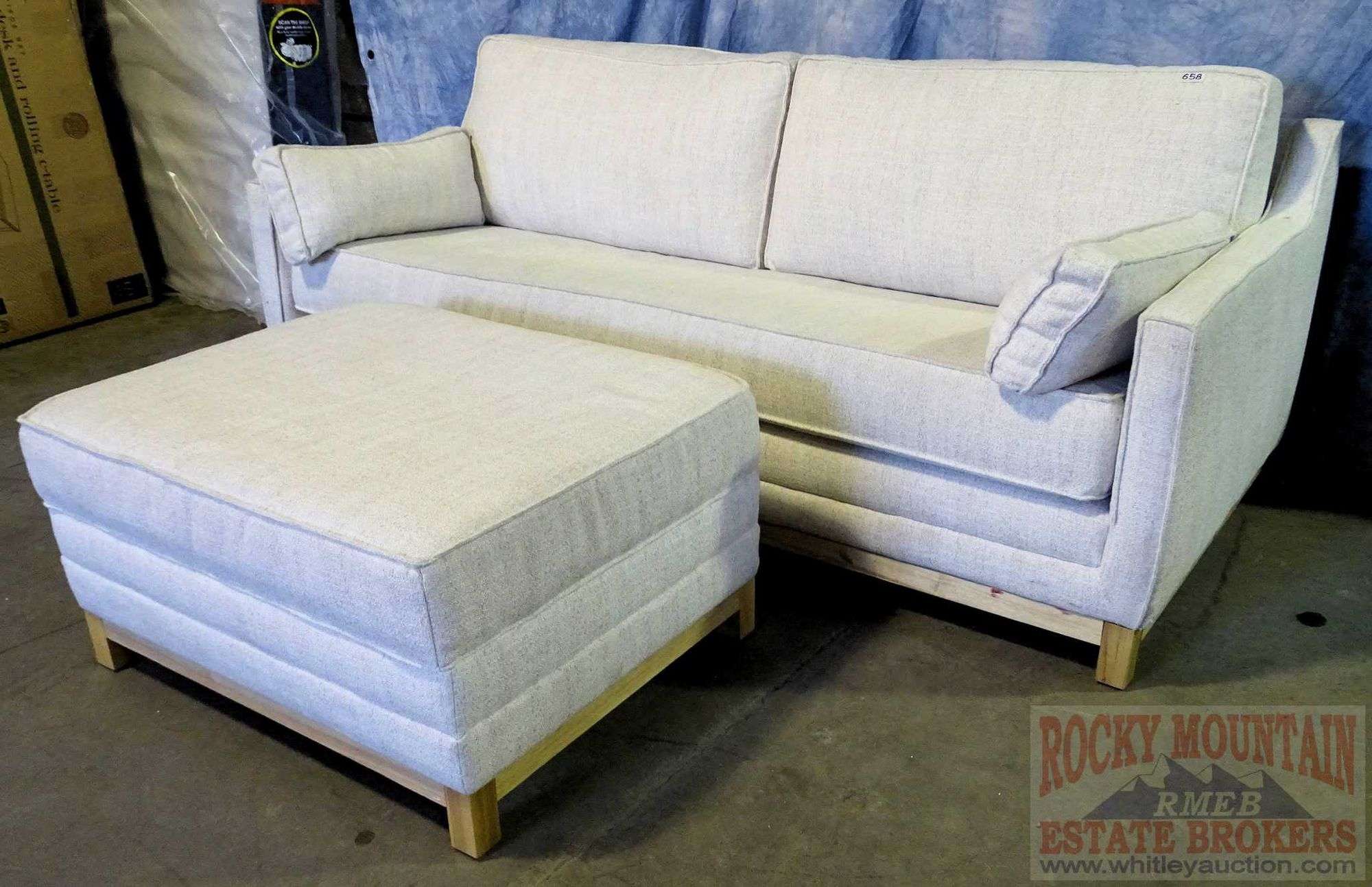 becki owens freesia upholstered sofa and storage ottoman