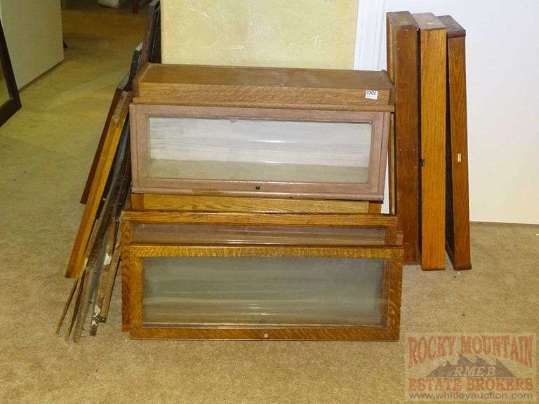 Assorted Antique Lawyer's Stacking Bookcase Parts. This includes 2