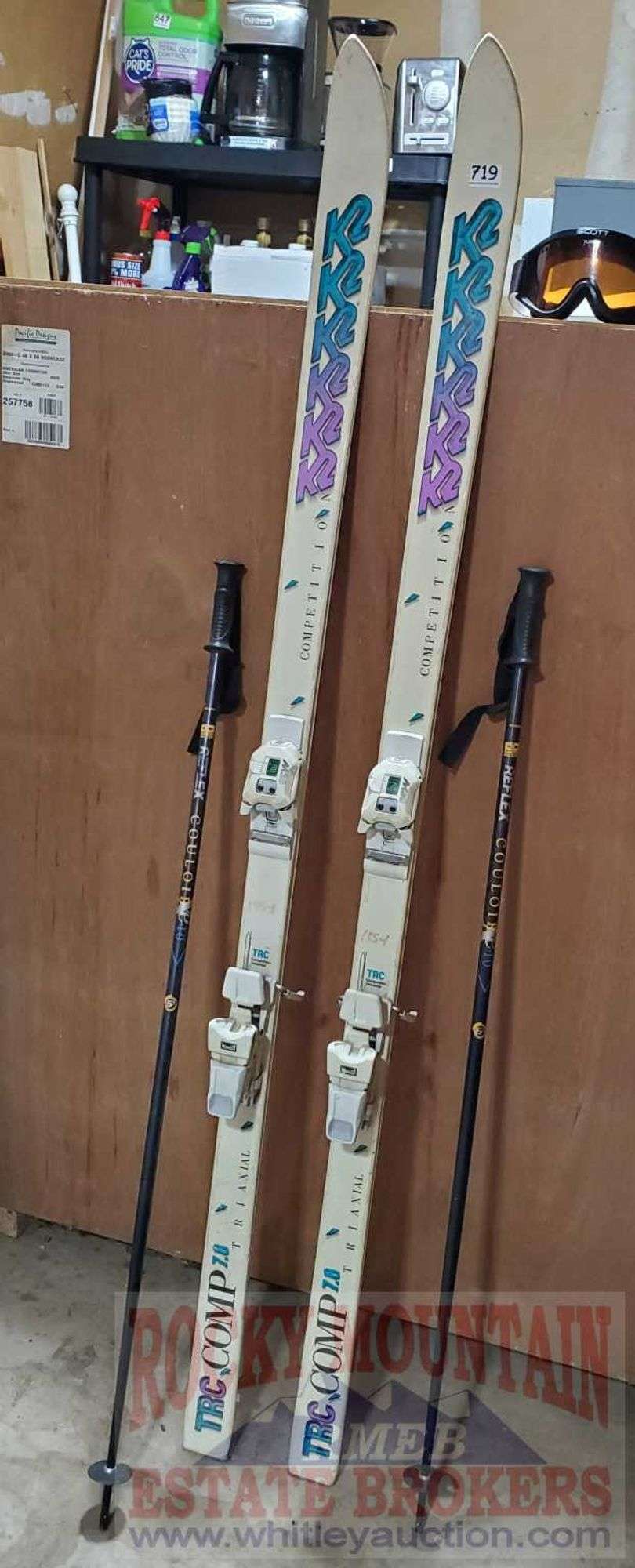 K2 TRC Comp 7.8 Triaxial Skis With Marker Bindings, Easton