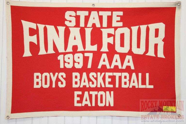 BOYS BASKETBALL FINAL FOUR 1997 CLASS AAA, FROM EATON, COLORADO SCHOOLS.  24" x 36"