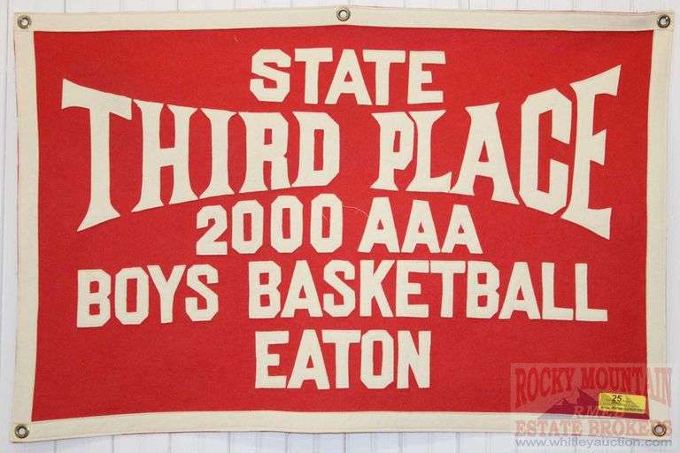 BOYS BASKETBALL 3RD PLACE 2000 CLASS AAA, FROM EATON, COLORADO SCHOOLS.  24" x 36"