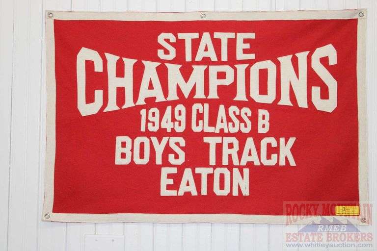 BOYS TRACK STATE CHAMP 1949 CLASS B, FROM EATON, COLORADO SCHOOLS.  24" x 36"