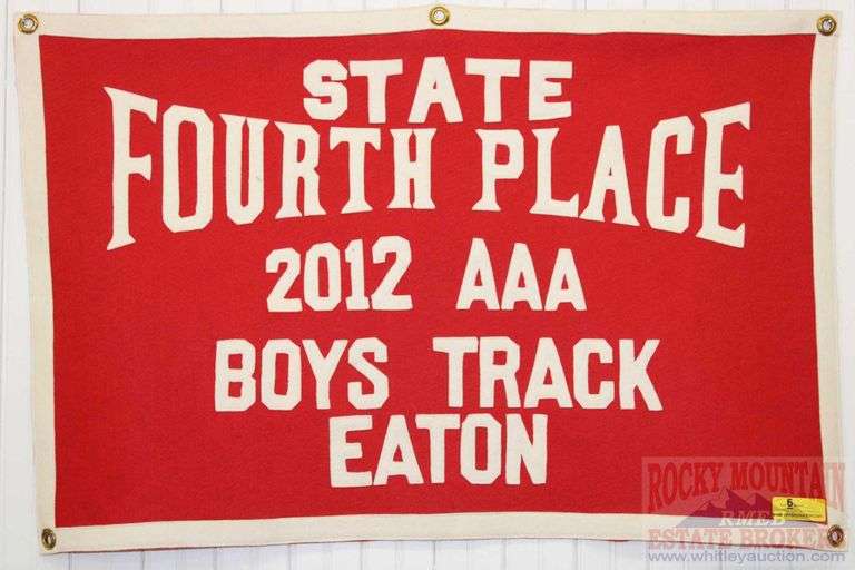 BOYS TRACK 4TH PLACE 2012 CLASS AAA, FROM EATON, COLORADO SCHOOLS.  24" x 36"