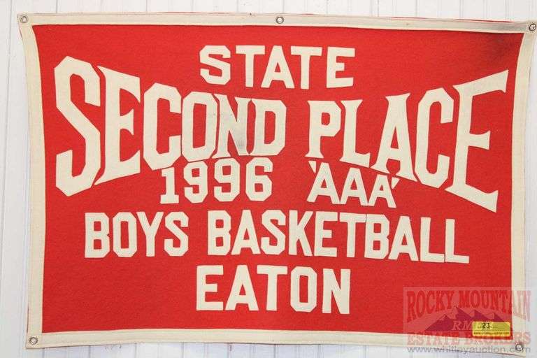 BOYS BASKETBALL 2ND PLACE 1996 CLASS AAA, FROM EATON, COLORADO SCHOOLS.  24" x 36"