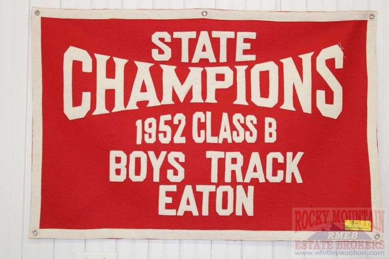 BOYS TRACK STATE CHAMP 1952 CLASS B, FROM EATON, COLORADO SCHOOLS.  24" x 36"