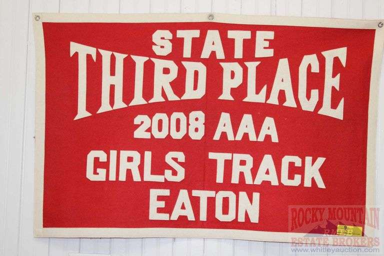 GIRLS TRACK 3RD PLACE 2008 CLASS AAA, FROM EATON, COLORADO SCHOOLS.  24" x 36"