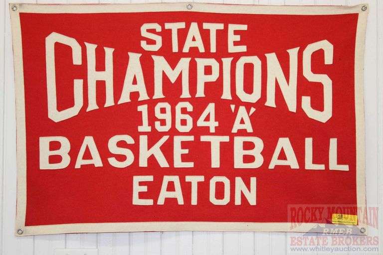 BOYS BASKETBALL STATE CHAMP 1964 CLASS A, FROM EATON, COLORADO SCHOOLS.  24" x 36"