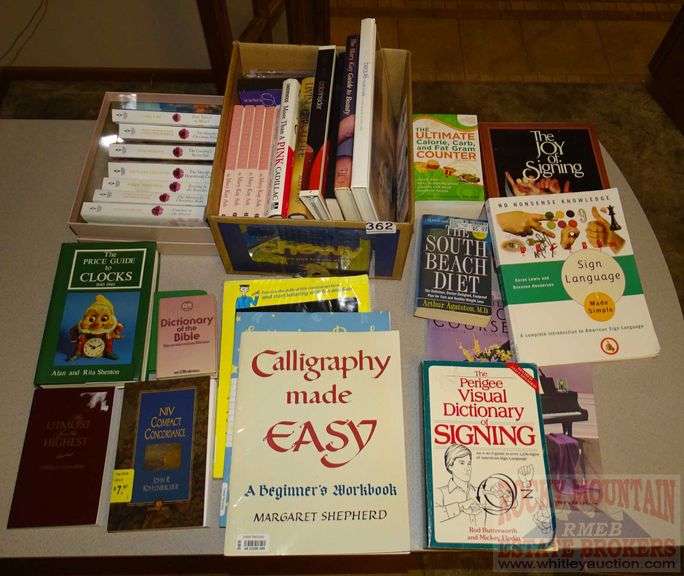 Asst. Calligraphy, Sign Language, South Beach Diet & Other Books. All for one money.