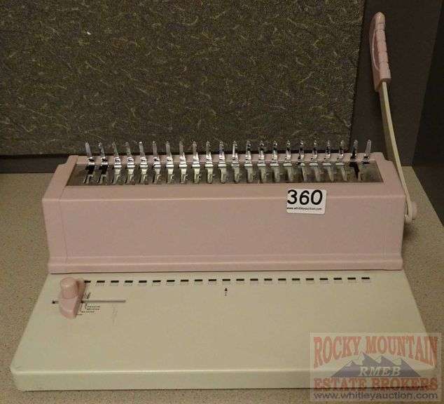 Pink Binding Machine. Bind your own reports or presentations.