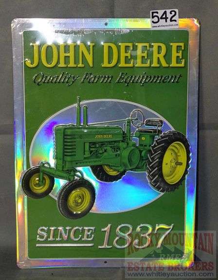 John Deere Tin Sign.