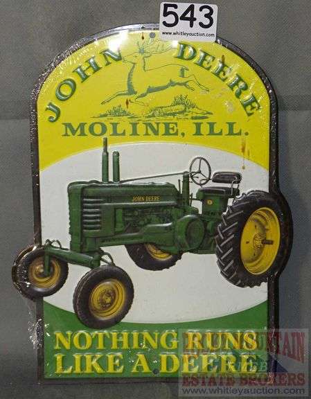 "Nothing Runs Like a Deer" Embossed Tin Sign.