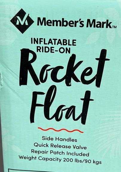 New Massive, Oversized Inflatable Ride-On Rocket Float W/ Cupholder ...