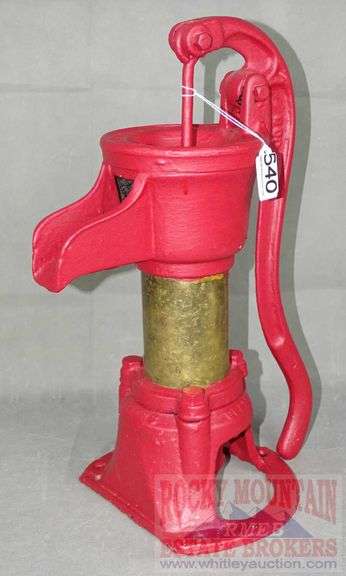 Vintage F.E. Myers & Bro Red Water Well Pump, 18" high.