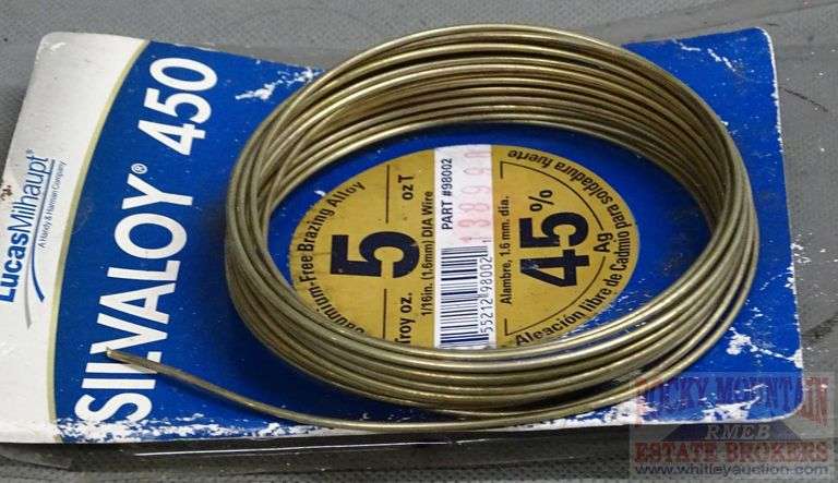 Partial Spool of Silvaloy 450 Brazing Rod.