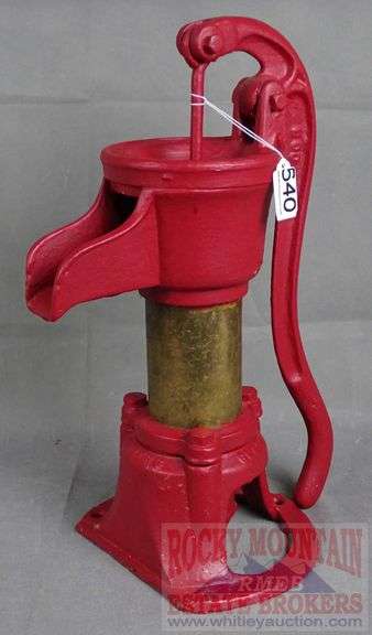 Vintage F.E. Myers & Bro Red Water Well Pump, 18" high.