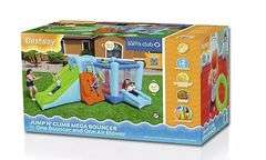 Brand New Bestway Jump N' Climb Inflatable Mega Bounce Park W/ Heavy Duty Blower, Stakes, Basketball & Carry Bag.