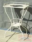 White Wrought Iron Wash Stand For Pitcher And Bowl. 32"X19"X16"