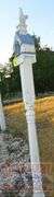 Hand Made 1-Hole Birdhouse W/ Bird On Top & Post.  Buyer To Remove.  84" High.