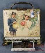 Excellent Victorian Photo Album W/ Beautiful Celluloid Cover, Brass Accents & LOTS of Photos. There are extra photos in the drawer.