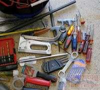 5-Gallon Bucket W/ Bucket Buddy, Hand Saws, B&D Drill, Screw Drivers, Tool Handles & More.  All for one money.