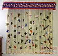 2 Sets Of Curtains W/ Lots Of US Military Patches.  All for one money.