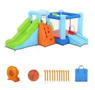 Brand New Bestway Jump N' Climb Inflatable Mega Bounce Park W/ Heavy Duty Blower, Stakes, Basketball & Carry Bag.