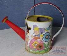 Vintage Chein Child's Watering Can W/ Children Playing Decoration.