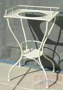 White Wrought Iron Wash Stand For Pitcher And Bowl. 32"X19"X16"