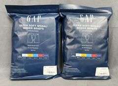 2 New 4-Packs of Men's GAP Ultra Soft Boxer Briefs W/ No-Roll Waistband. Size XL.  2 times the money. Total price is quantity times bid price.
