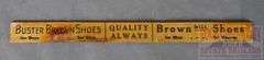2 Vintage Slate Chalkboards, Eraser, Buster Brown Advertising Ruler & Small Wood Ruler. Largest slate is 10"x13".  All for one money.