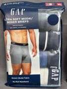 2 New 4-Packs of Men's GAP Ultra Soft Boxer Briefs W/ No-Roll Waistband. Size XL.  2 times the money. Total price is quantity times bid price.