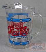 Vintage Pepsi Cola Pitcher W/ 5 Tumblers.  All for one money.