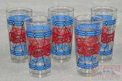 Vintage Pepsi Cola Pitcher W/ 5 Tumblers.  All for one money.