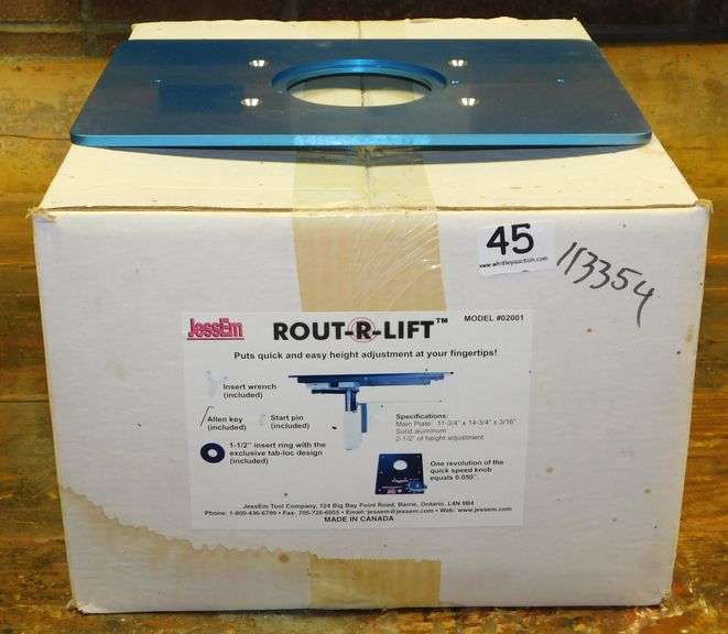 JessEm Rout-R-Lift Router Adjustment Plate, Model 02001. This appears ...
