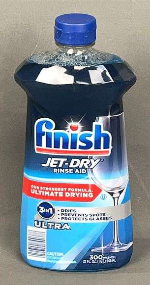 Brand New 32 Fl. Oz. Bottle Of Finish Jet-Dry Ultra Rinse Aid.