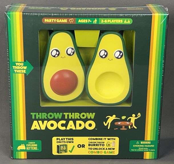 Brand New, "Throw Throw Avocado" Party Game. A dodgeball card game.