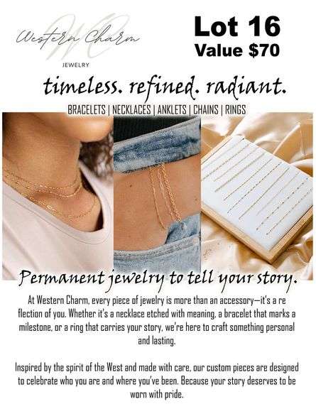 Western Charm Permanent Jewelry Value $70