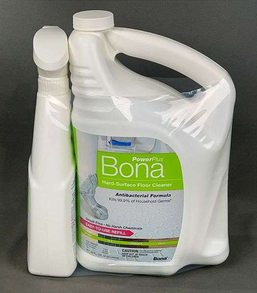 Brand New Bona PowerPlus Hard Surface Floor Cleaner. Antibacterial formula. Contains a Spray Bottle and refill Jug.96 fl oz