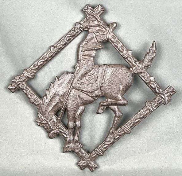Cast Iron Bucking Horse Trivet. 12"x12".