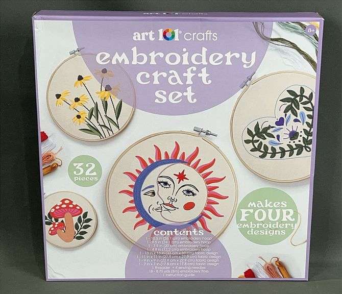 Brand New Embroidery Craft Set. This Set Makes 4 Pieces.