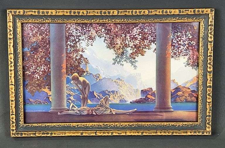 Small Vintage Framed Maxfield Parrish, 7"x11".